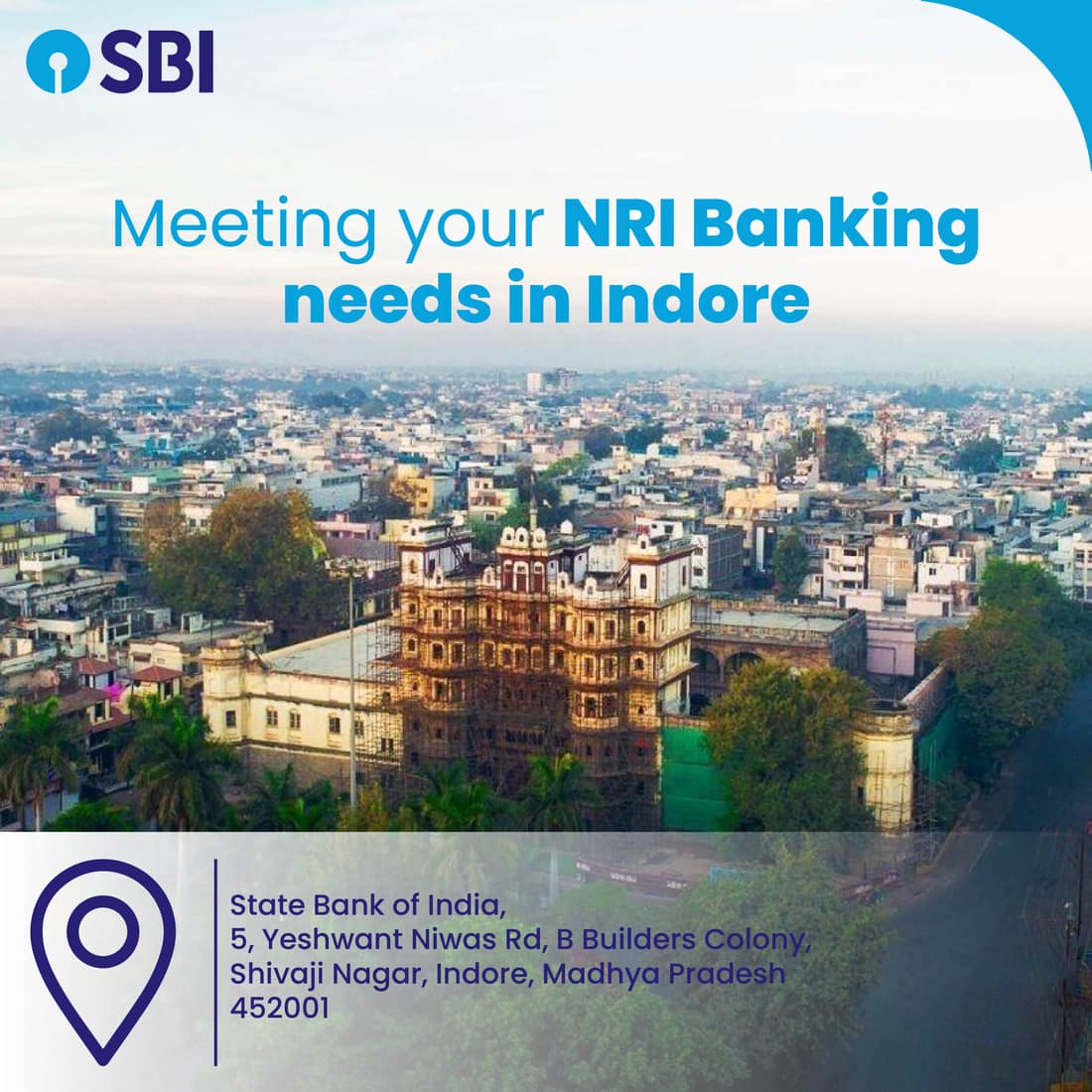 SBI NRI Banking Needs Address Visual